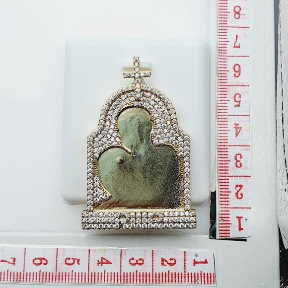 14K Gold Plated Cubic Zircon Pendant, EVBRS633 - Picture 11 of 11